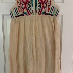Vintage (2010) Anthropologie Multicolor Embroidered Gryphon dress